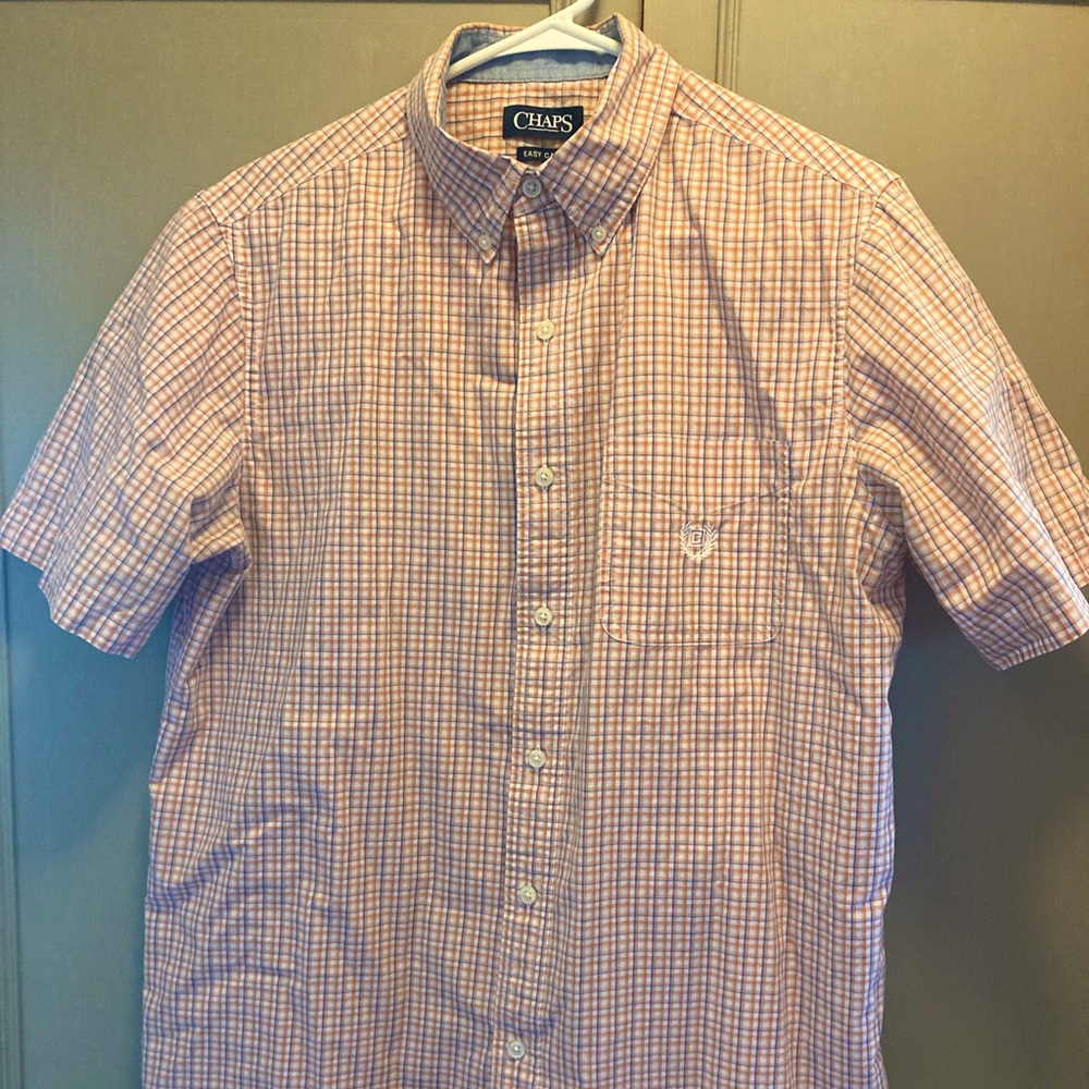 Men’s medium chaps short sleeve button down shirt
